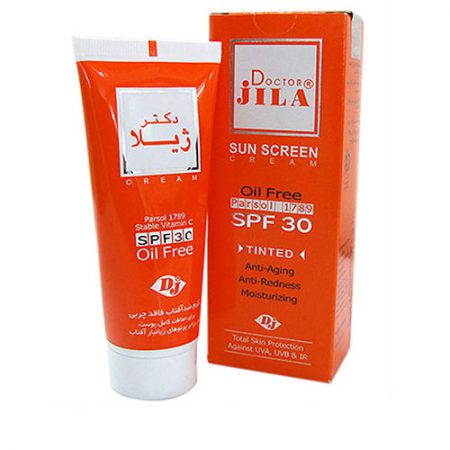 کرم ضد آفتاب رنگی SPF30 فاقد چربی دکتر ژیلا