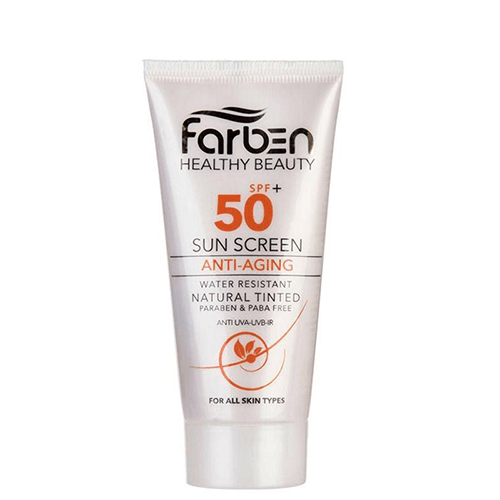 ضد آفتاب ضد چروک و پیری پوست فاربن با SPF50